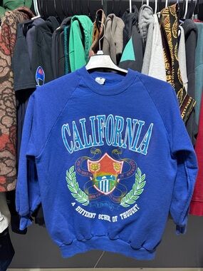 Vintage 80s California Different School Of Thought Collegiate Sweatshirt